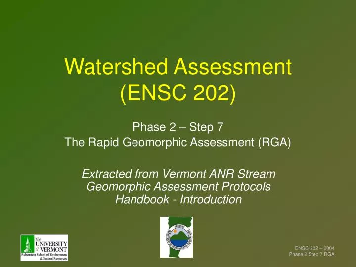 watershed assessment ensc 202