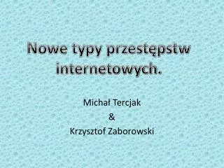 micha tercjak krzysztof zaborowski