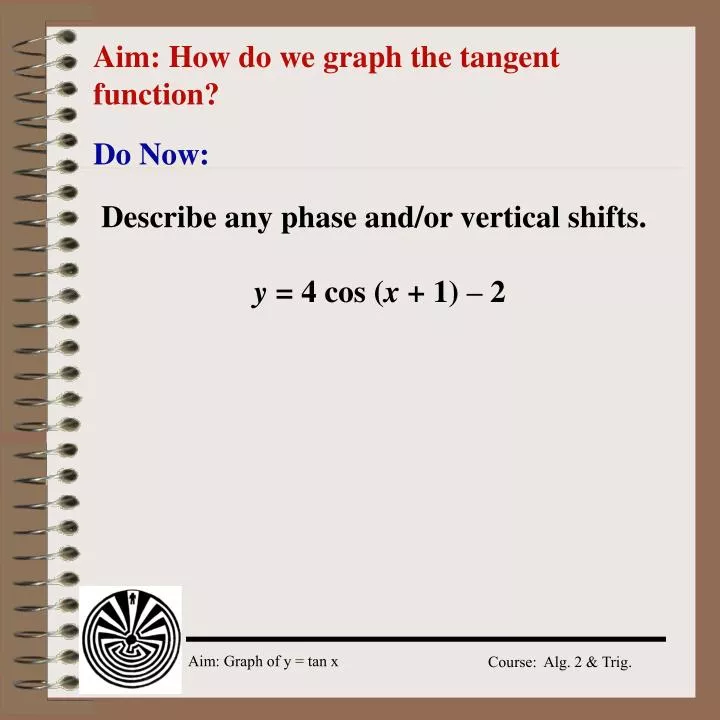 aim how do we graph the tangent function
