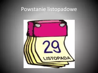 powstanie listopadowe