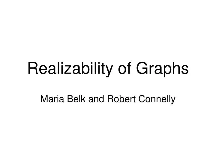realizability of graphs