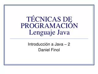introducci n a java 2 daniel finol