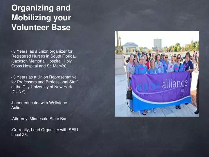 organizing and mobilizing your volunteer base