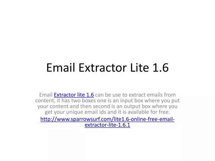 email extractor lite 1 6