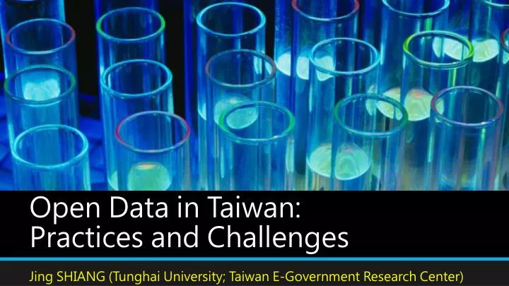 open data in taiwan practices and challenges