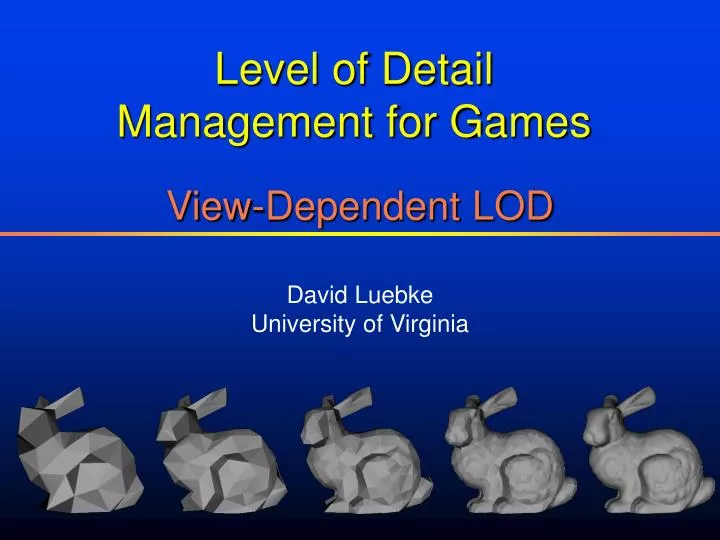 view dependent lod