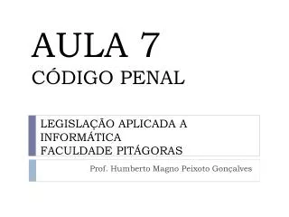 legisla o aplicada a inform tica faculdade pit goras