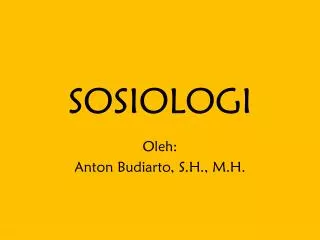 sosiologi