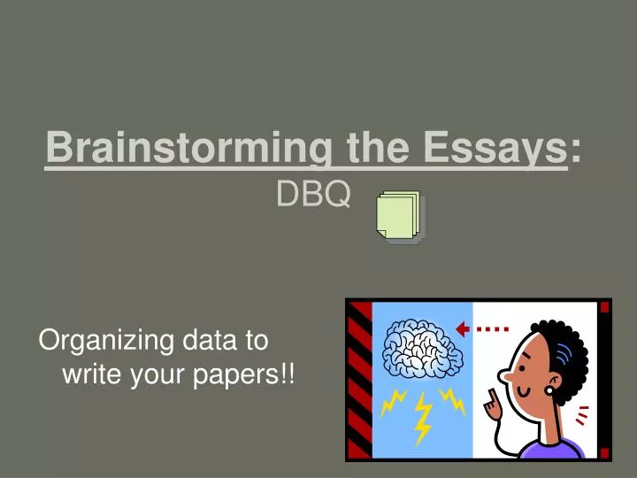 brainstorming the essays dbq