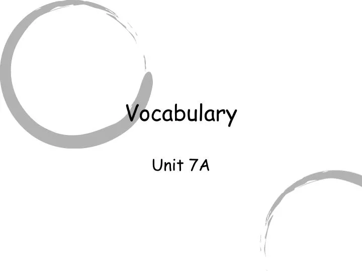 vocabulary