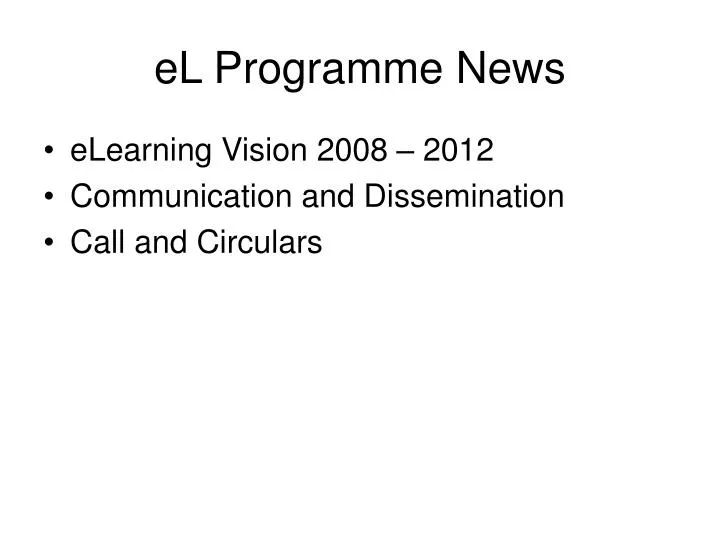 el programme news