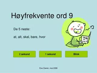 h yfrekvente ord 9
