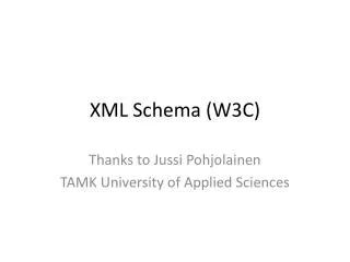 XML Schema (W3C)