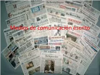 medios de comunicaci n escrito