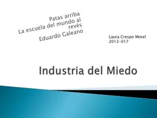 industria del miedo