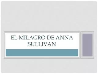 el milagro de anna sullivan