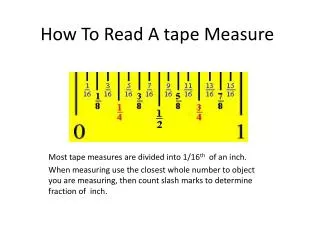How To Read A tape Measure