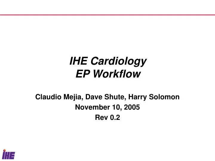 ihe cardiology ep workflow