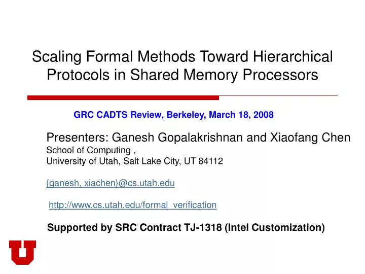 scaling formal methods toward hierarchical protocols in shared memory processors