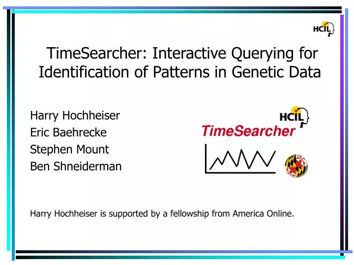 timesearcher interactive querying for identification of patterns in genetic data