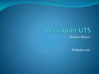 persiapan uts