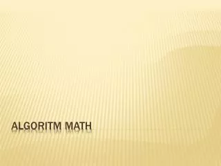 algoritm math