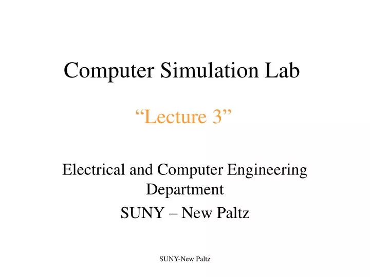 computer simulation lab