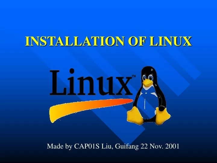 installation of linux