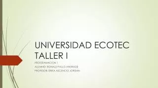 universidad ecotec taller i