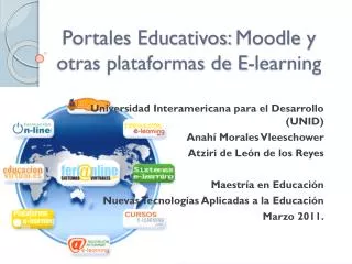 portales educativos moodle y otras plataformas de e learning