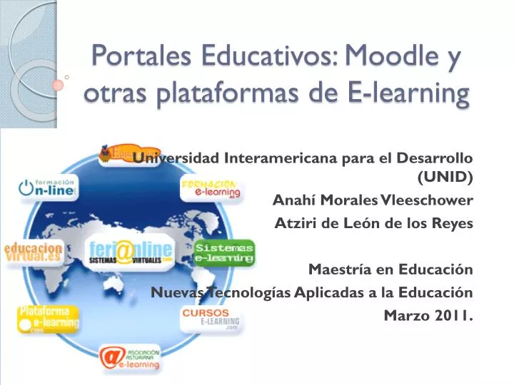 portales educativos moodle y otras plataformas de e learning