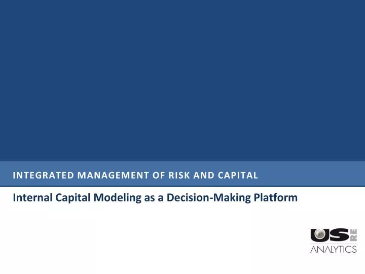 integrated management of risk and capital