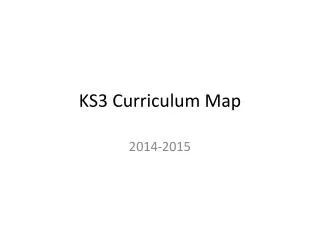 KS3 Curriculum Map