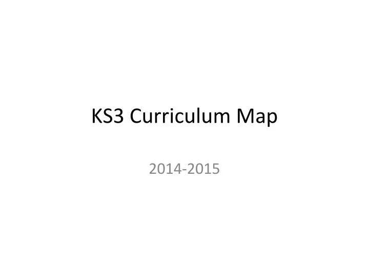 ks3 curriculum map
