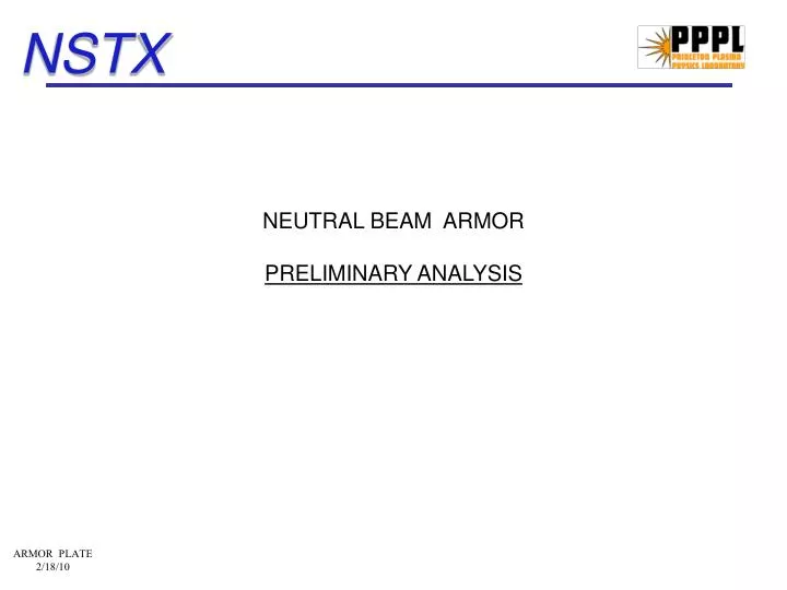 neutral beam armor preliminary analysis