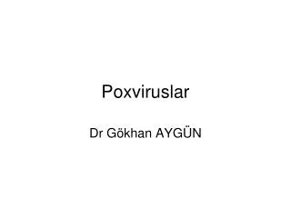 poxviruslar