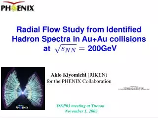 Radial Flow Study from Identified Hadron Spectra in Au+Au collisions at 200GeV