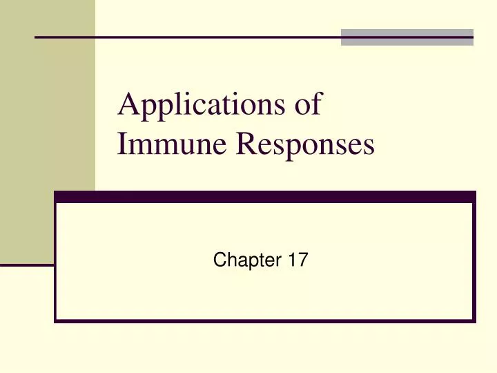 applications of immune responses