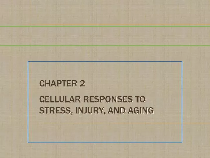 chapter 2 cellular responses to stress injury and aging
