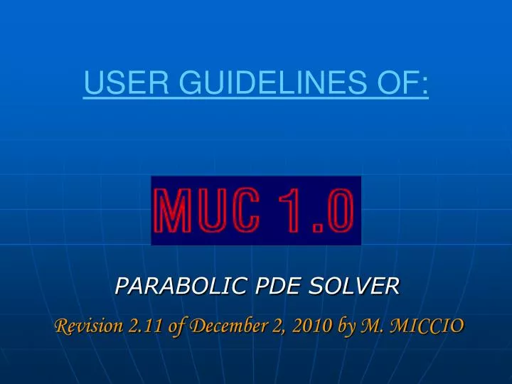 user guidelines of