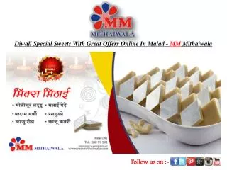 Diwali Sweet With Offers Online In Malad-MM Mithaiwala