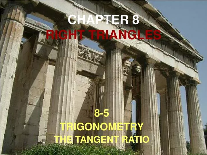 chapter 8 right triangles
