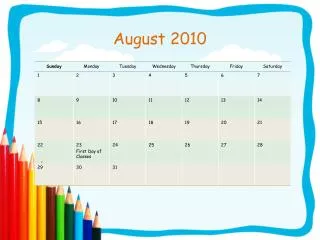 august 2010