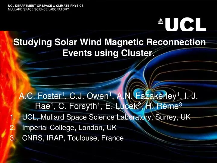 studying solar wind magnetic reconnection events using cluster