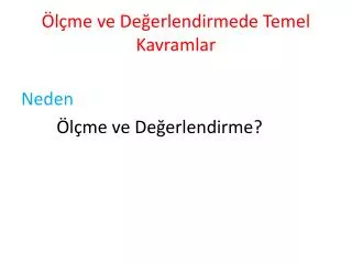 l me ve de erlendirmede temel kavramlar