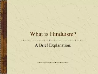 what is hinduism