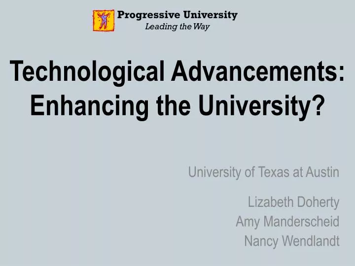 technological advancements enhancing the university