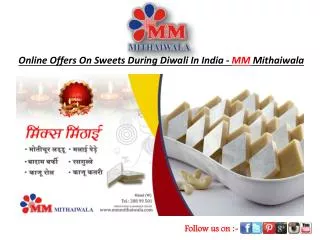 Online Offers On Sweets During Diwali In India-MM Mithaiwala