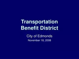 transportation benefit district