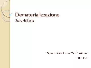 dematerializzazione